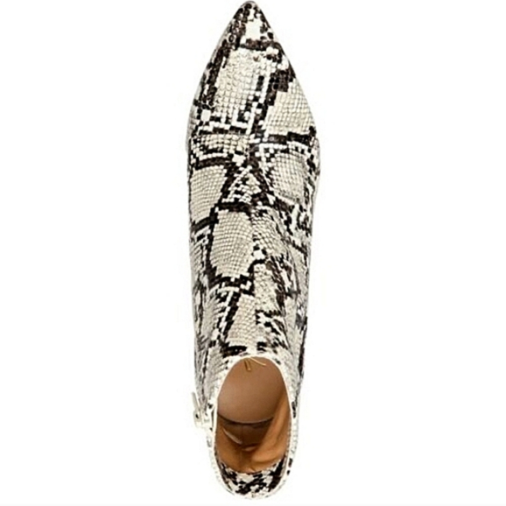 New w/Box Thalia Sodi Rylie Snake Embossed Side-Zip Pointy-Toe Ankle Dress Boots - Picture 4 of 7